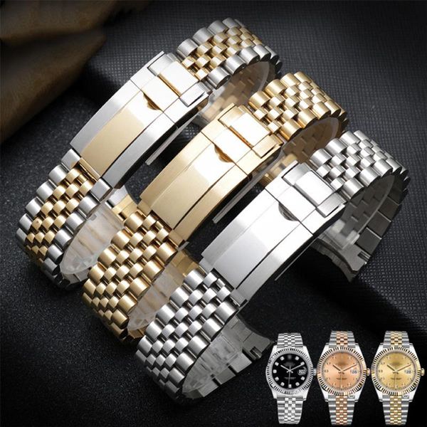 

watch bands suitable for strap original black green water ghost diver chain metal stainless steel, Black;brown