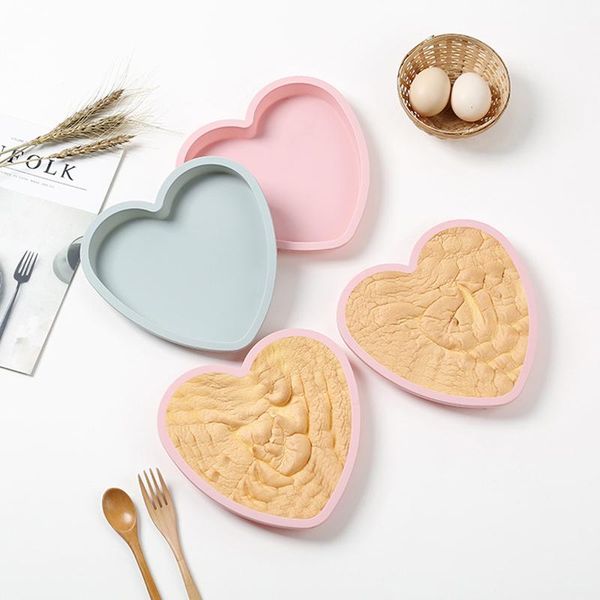 

cake mold rainbow 8 inch fruit heart-shaped non-stick silicone baking pan household tools 2021 & pastry