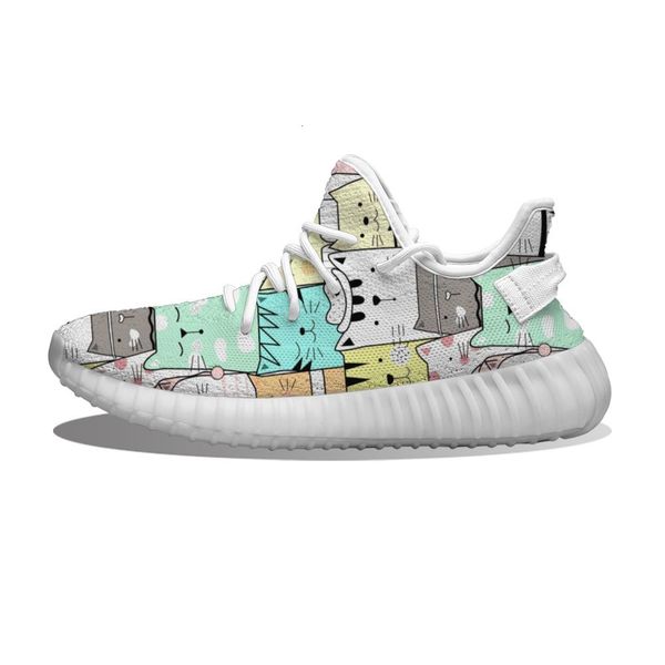 

personalized customizationdiy custom cartoon cat family running shoes mesh printed mens womens trainers outdoor sports sneakers