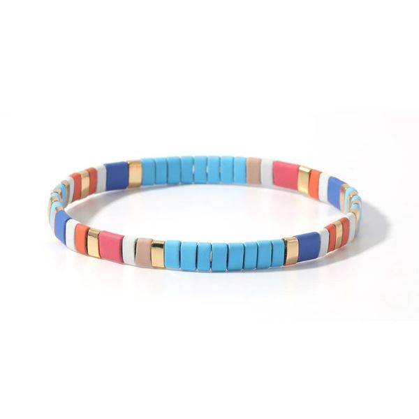 

tila beads miyuki bracelet lady summer boho stretch pulseiras mujer glass armband jewelry bohemian femme friendship charm bracelets, Golden;silver