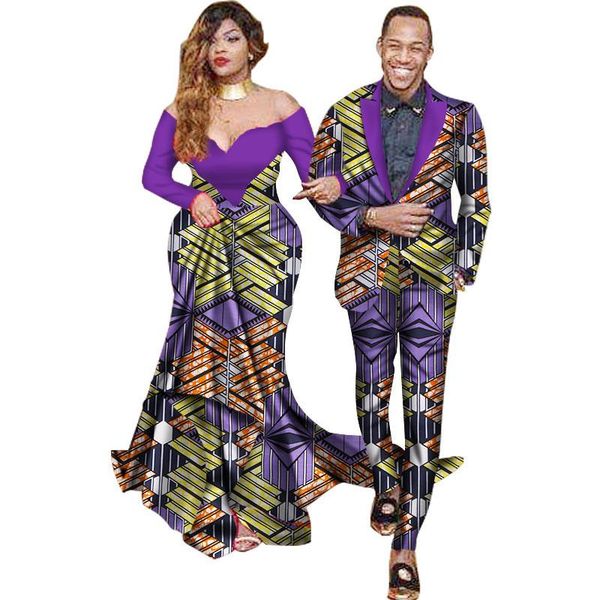 

ethnic clothing african bazin riche dresses special offer women 2021 cotton arrival couple suits wax printing, Red