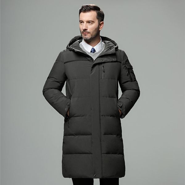 

men's jackets new white duck down jacket men winter thick warm hooded long parka coat overcoat mens fashion windbreaker solid anya, Black;brown