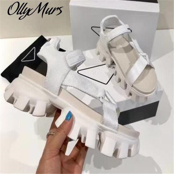 

ollymurs platform sandals cool women shoes round toe summer fashion female outdoor, Black