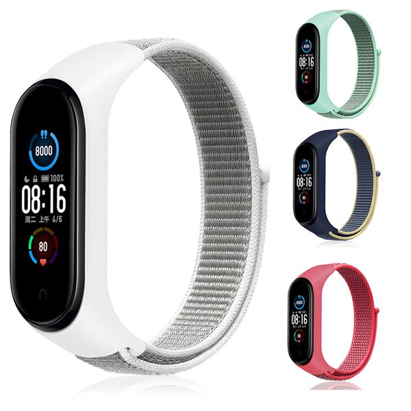 Nylon-Uhrenarmbänder für Xiaomi Mi Band 6 4 3 5 Silikon-Armband Sport Atmungsaktives Armband Ersatzgürtel Großhandel