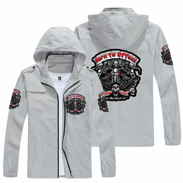 

men's jackets spring and autumn windbreaker streetwear skull death dreaded moto jacket coats men zip up hooded outwear oversized 6xl, Black;brown