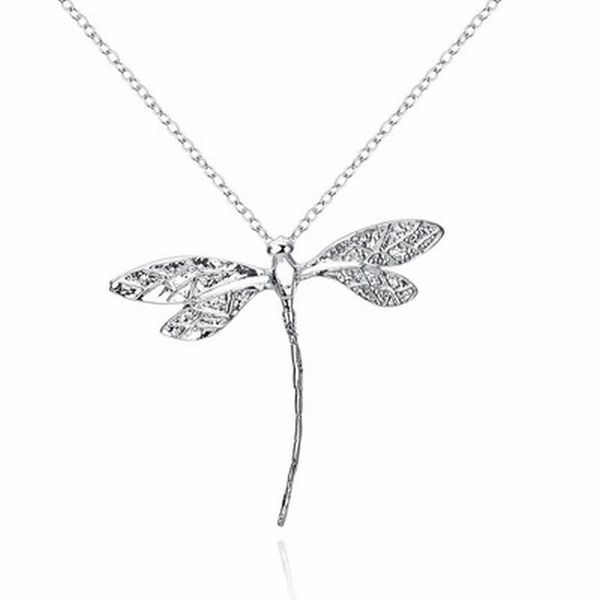 

chains ant angel unusual necklace for women 5.6g silver dragonfly pendant jewelry charms thanksgiving gift