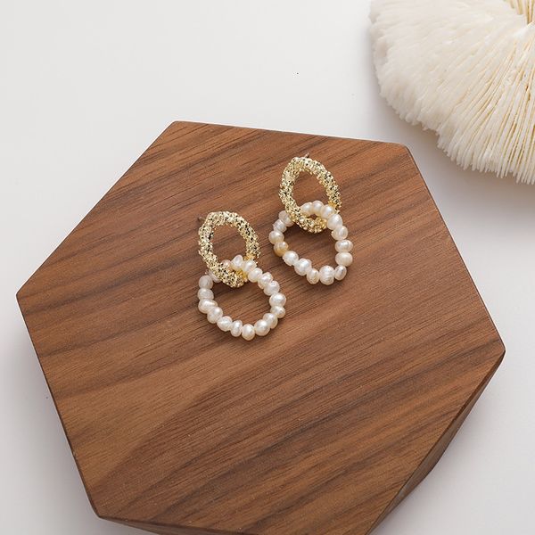 

s925 silver needle freshwater pearl design sense earrings temperament atmosphere delicate fashion female