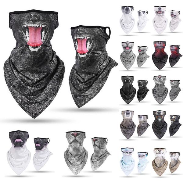 

scarf mask balaclava cycling fishing animal headband neck multifunctional face ear bandana hanging headwear 3d outdoor buffs caps & masks, Black