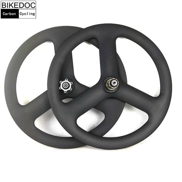 

bike wheels bikedoc 451 bmx carbon road disc brake tri spoke wheel cycling
