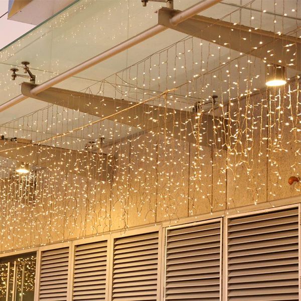 

strings 4/8/12/16/20m wedding/christmas lights outdoor/indoor droop 0.6m icicle led curtain fairy party garland year deco