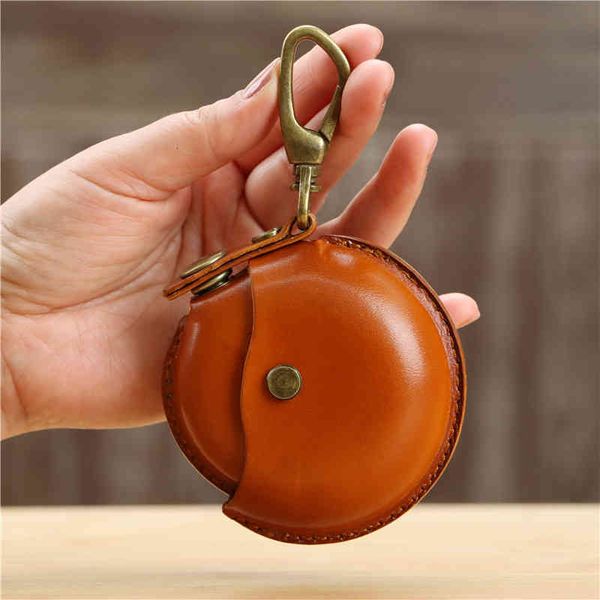 

leather creative wallet earphone cable storage bag pendant coin small round gift, Red;black