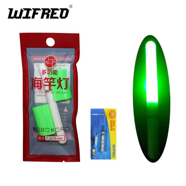 

wifreo seawater fishing night light stick electronic glowing lamp rod plastic float red green 425 bettery accessories