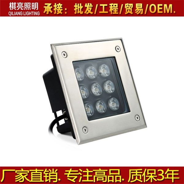 

led ground 3w4w5w6w9w12w18w24w square outdoor waterproof buried floor tile lamp 36