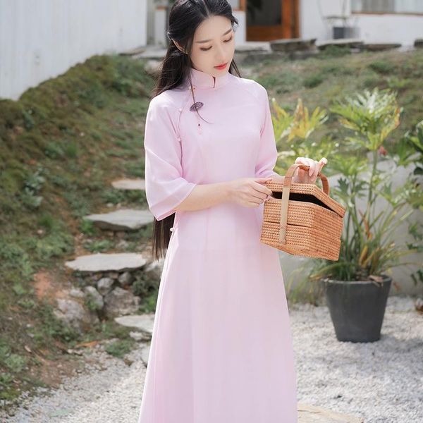 

ethnic clothing read the zen women's clothes in summer, super immortal thin cheongsam, improved chinese chiffon style dress, Red