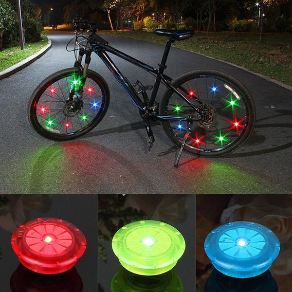 

2pcs bike wheel lights bicycle spokes light super bright tyre wire lamp with flash mode accessories drop