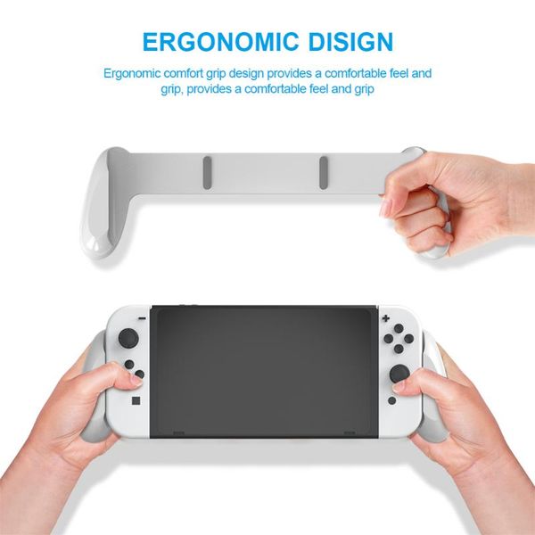 

game controllers & joysticks handle stand holder for switch oled console joypad controller protective cover grip bracket with card