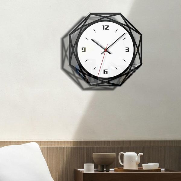 

wall clocks nordic style clock silent transparent acrylic home living room quartz needle europe horloge watch