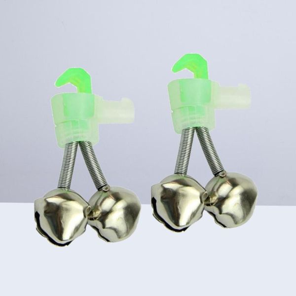 

fishing accessories 5 pcs rod alarm bells clip style dual clamp tip twin alert