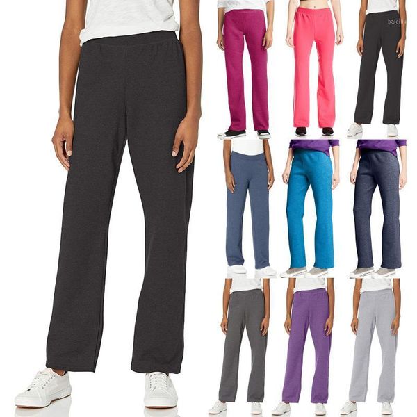 

yoga outfit women's pants 2021 streetwear straight solid color high waist trouser baggy fashion girl student jeans wide leg mom denim