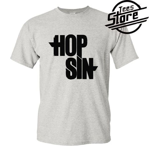 

New HOP SIN Logo Men's Grey T-Shirt Size S-3XL, White;black