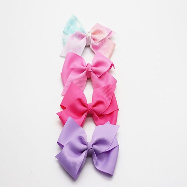 

hair accessories 4pieces/set grosgrain ribbon pinwheel 38mm bows alligator clips for babies toddlers teens gifts in pairs, Slivery;white