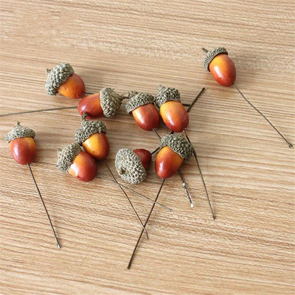 

christmas decorations wire simulation small acorn decoration creative pine cones pendant gift gadgets 50 pcs/pack