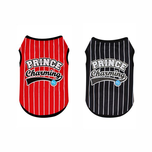 

souvenir dog clothing mesh vertical stripe vest football basketball pet world cup