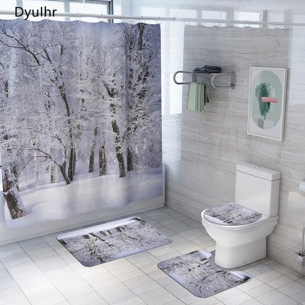 

shower curtains bathroom accessories xuelin printed polyester waterproof curtain toilet seat cushion floor mat kit dyuihr