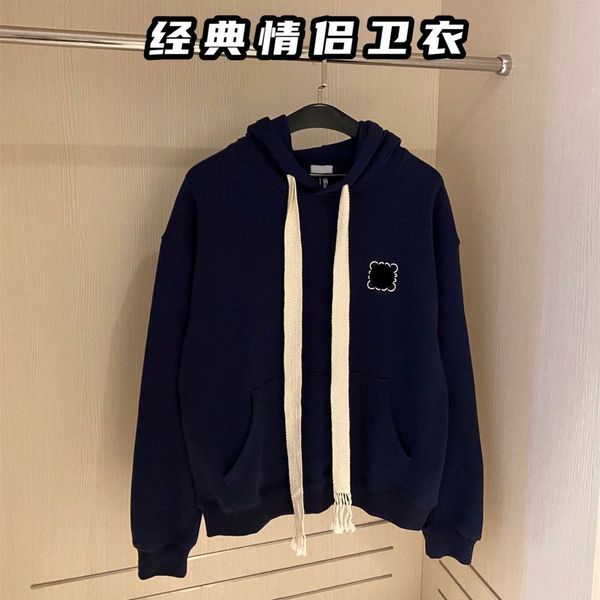 

design clothing 21 autumn terry hooded pullover sweater ribbon tassel hat drawstring loose version long sleeve qingdao jimo hair, Black