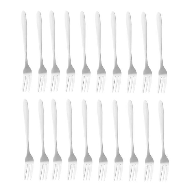 

stainless steel three-tine fork fruit toothpick forks for cake salad