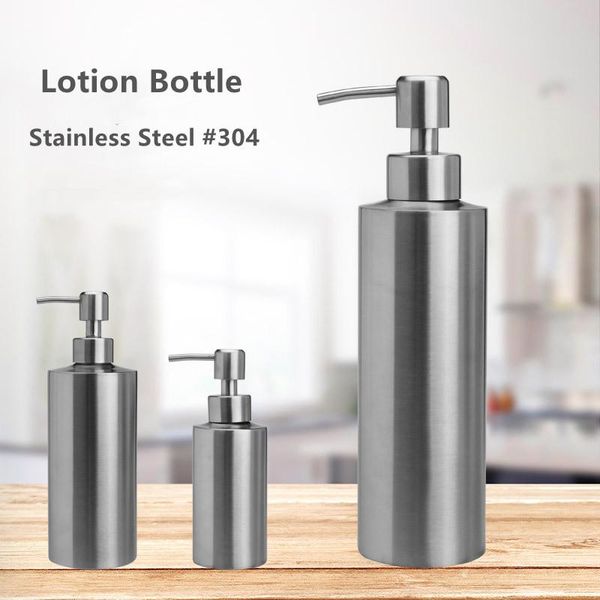 

bath accessory set 250ml 350ml 550ml stainless steel pump soap lotion dispenser liquid shampoo bottle kitchen bathroom