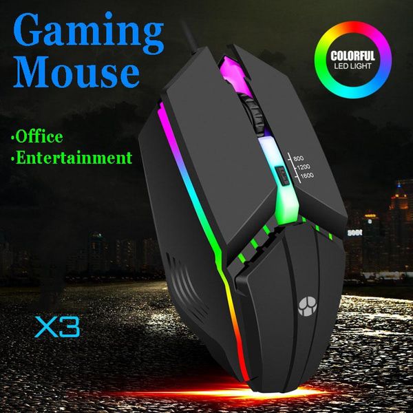 

mice profession wired gaming mouse 4 buttons 1600 dpi led optical usb computer gamer adjustable office for pc lapto