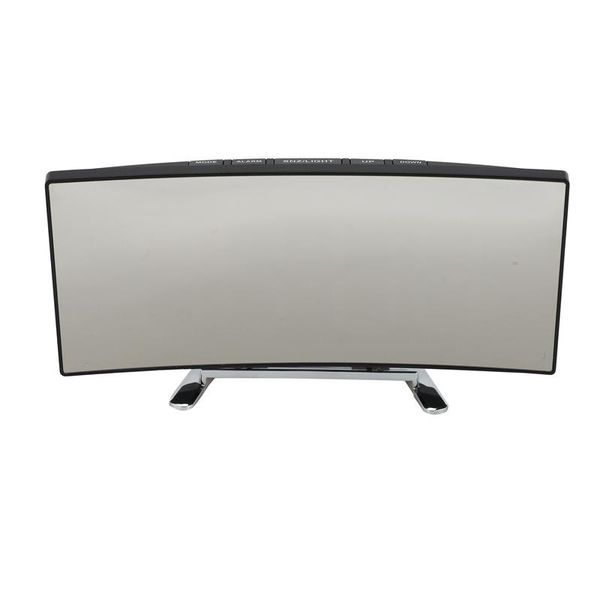 

other clocks & accessories digital alarm clock, 7 inch curved dimmable led screen clock for kids bedroom, white large number snooze function