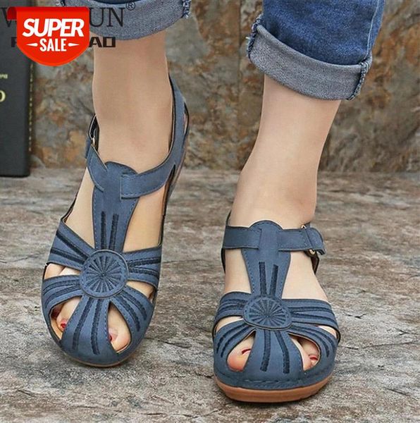 

women sandals 2020 new summer shoes woman soft bottom wedges for platform heels gladiator sandalias mujer #sn8t, Black