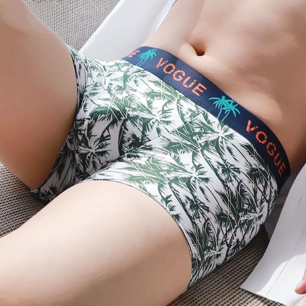 

underpants lingerie for men gift man ice silk underwear men's boxer briefs shorts breathable bikini panties boxers hombre, Black;white