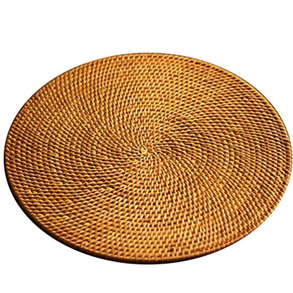 

mats & pads 1pc drink handmade braided round cup mat woven for home accessories