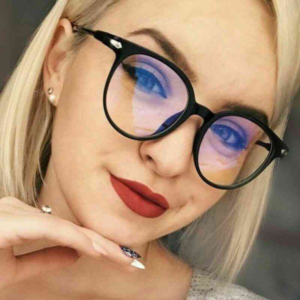 

[rts] new retro transparent spectacle frame anti-blue round pc frame student glass, White;black