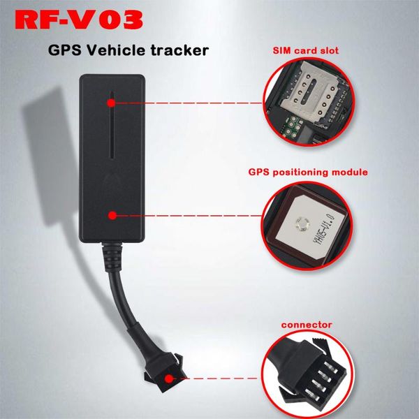 

car gps & accessories smart mini rf-v03 gsm vehicle tracker for real time tracking long standby playback historical routes