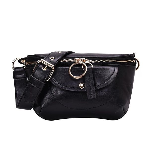 

waist bags retro pu leather crossbody for women luxury personality pocket chest bag shoulder messenger female handbag