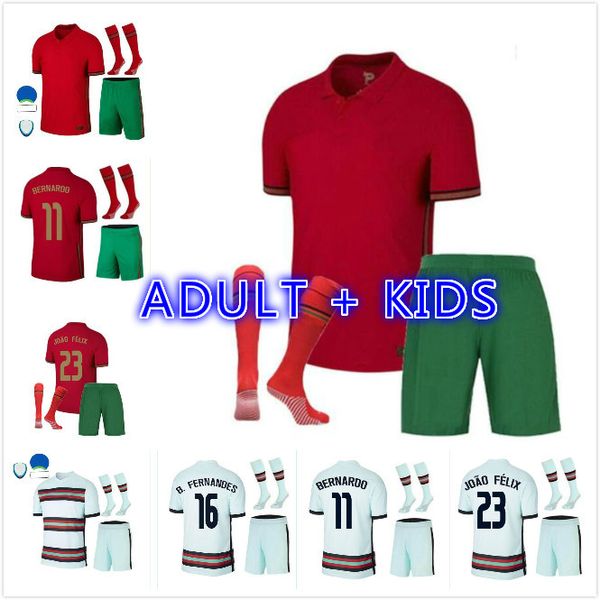 

men kids kit 2021 ronaldo soccer jerseys joao felix 2022 euro fernandes diogo j bernardo national team football shirt, Black