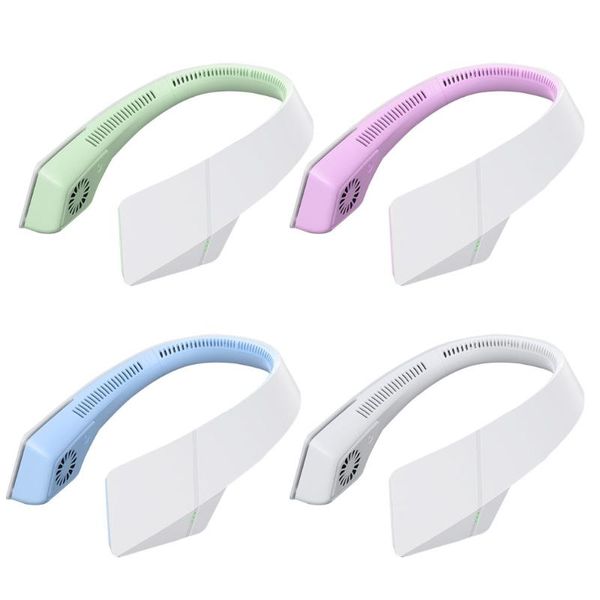 

rechargeable usb neck fan portable handssuspended 3 speeds adjustable double student electric fans