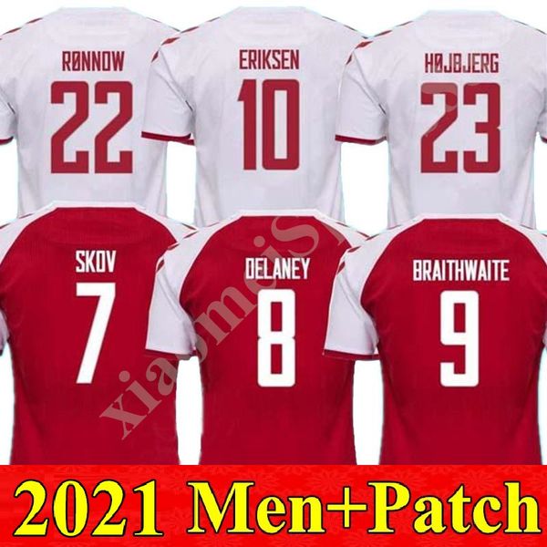 

2021 denmark soccer jersey schmeichel kjaer christensen skov delaney braithwaite dbu home away eriksen dalsgaard lossl strger yurary roonnow, Black;yellow
