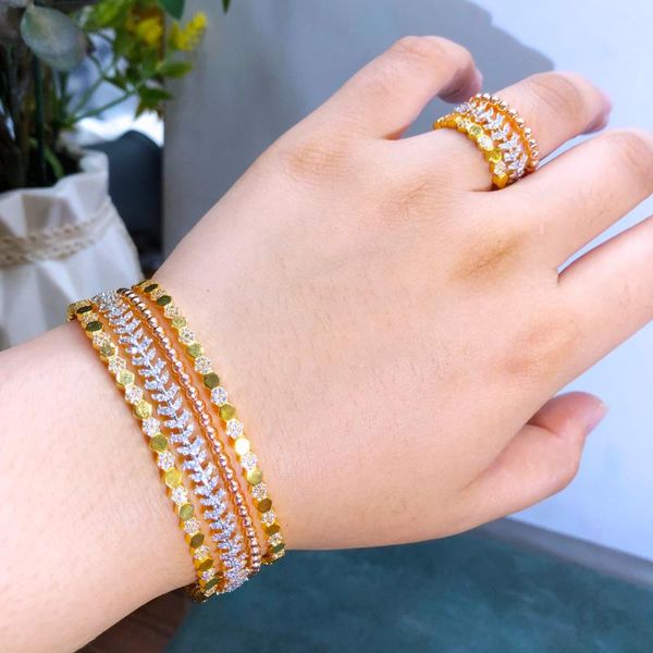 

earrings & necklace luxury dubai statement bangle ring jewelry sets for noble women bridal wedding party set, Silver