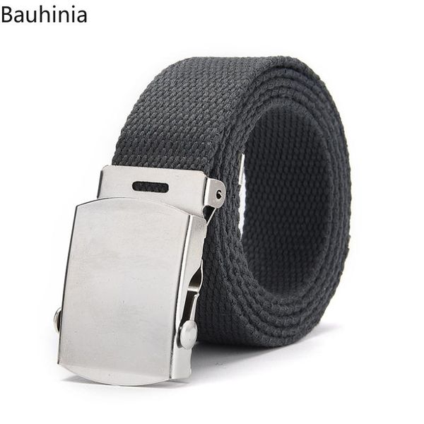 

belts bauhinia classic men's and women's canvas belt 105x3cm outdoor sports youth designer tactical automatic buckle, Black;brown