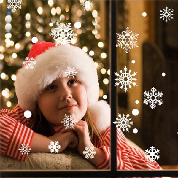 

christmas decorations 48pcs snowflake window clings sticker winter wall decal stickers year home decoration supplies1