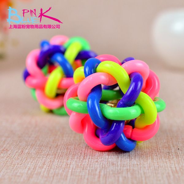 

dog sound bite resistant teddy golden bear pet cat toy colorful ring ball