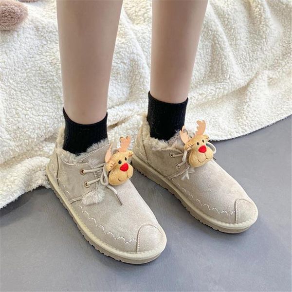 

boots snow 2021 super warm plush two cotton shoes, Black