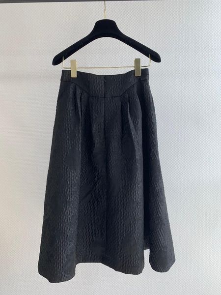 

skirts 2021 women fashion print retro a-line mid-length skirt 0612, Black