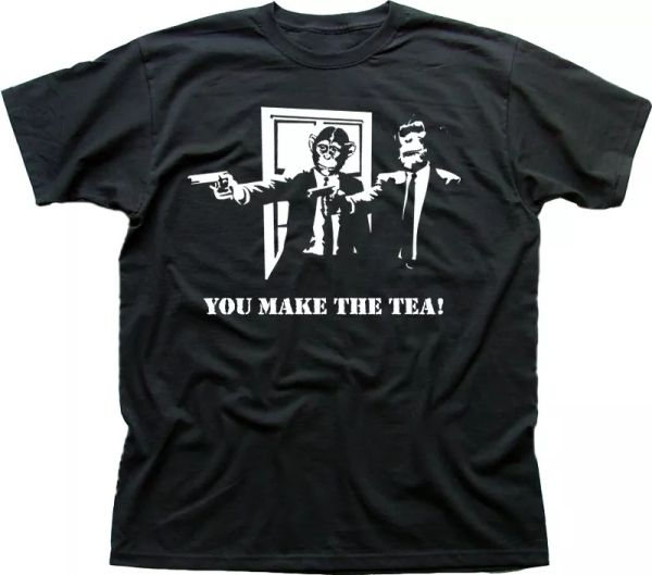 

Make your own Tea Pulp Fiction inspired Chimps t-shirt FN9845, White;black