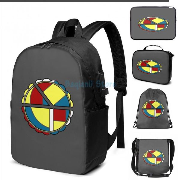 

funny graphic print piehaus usb charge backpack men school bags women bag travel laptop